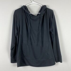 Fabletics Women's Keva Long Sleeve Relaxed-Fit Hoodie Black Small S